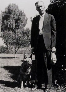 Cotton with his German Shepard